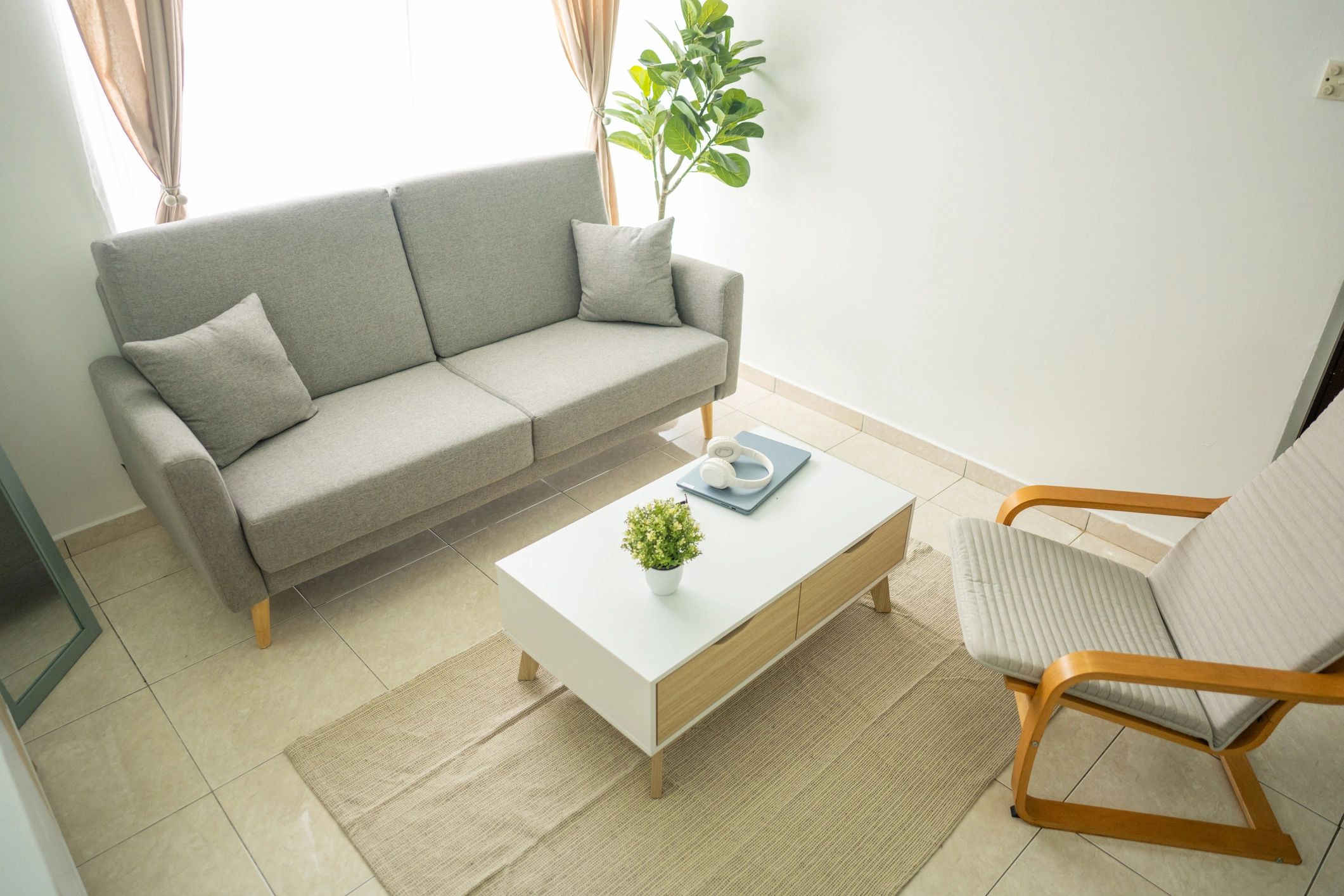 Styled interior representing a satisfied rug customer