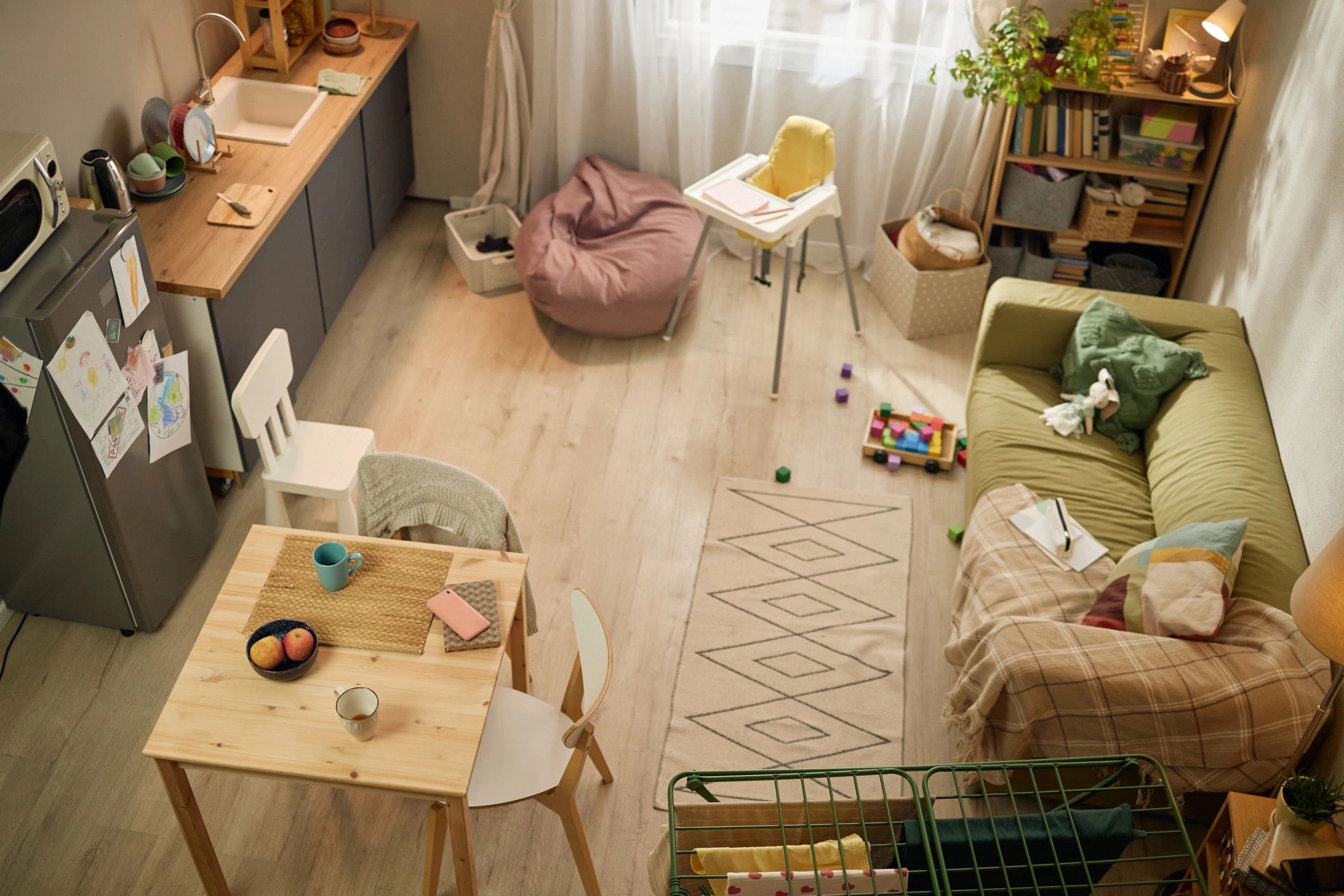Small Family Apartment Showing Financial Hardship and Daily Life